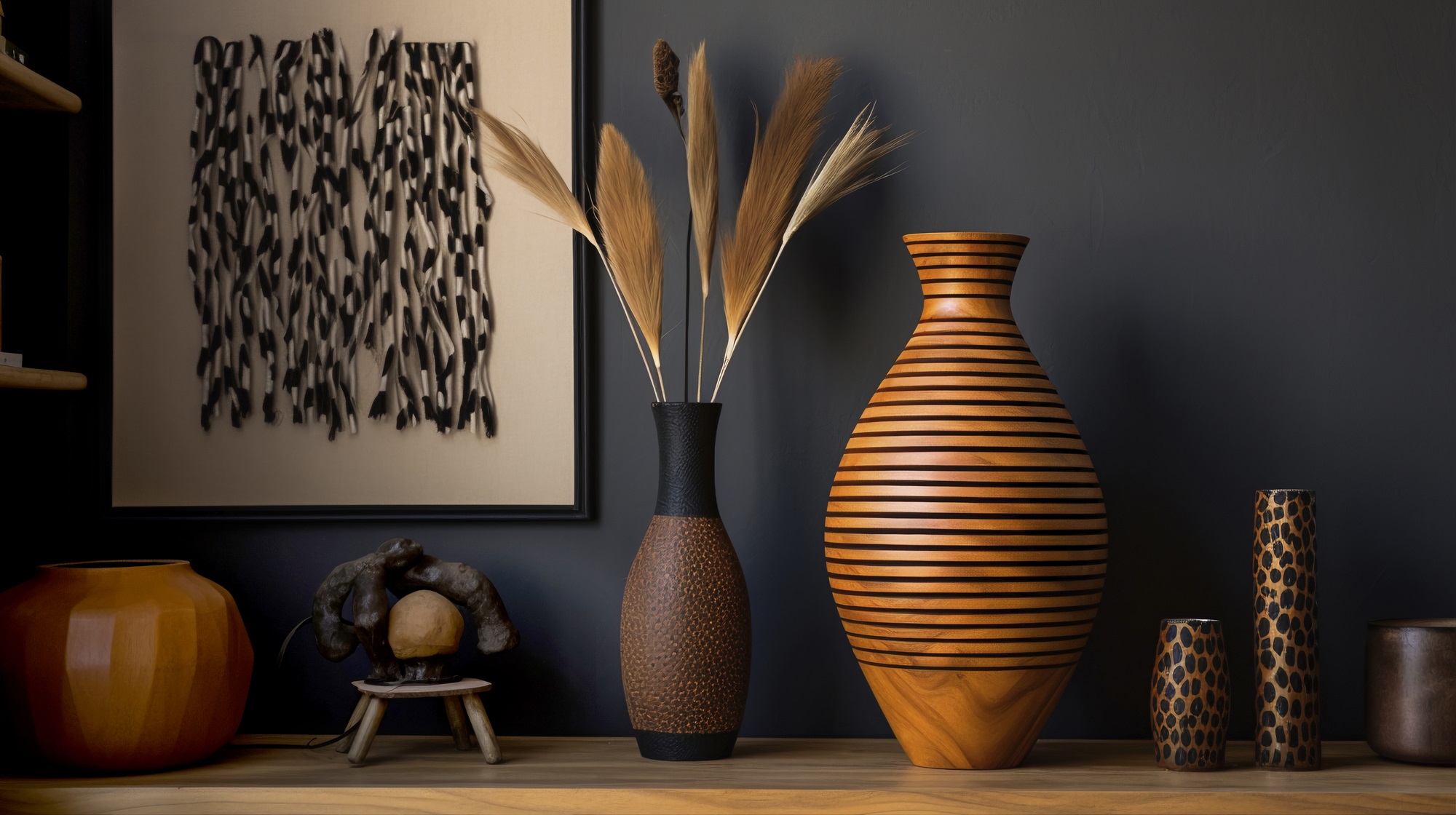 handcrafted-wooden-decorative-vase